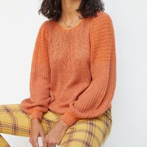 Anthropologie Maeve Lindsay Pointelle Wool Alpaca‎ Sweater